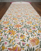 Pink Vine Table Runner with Tassels