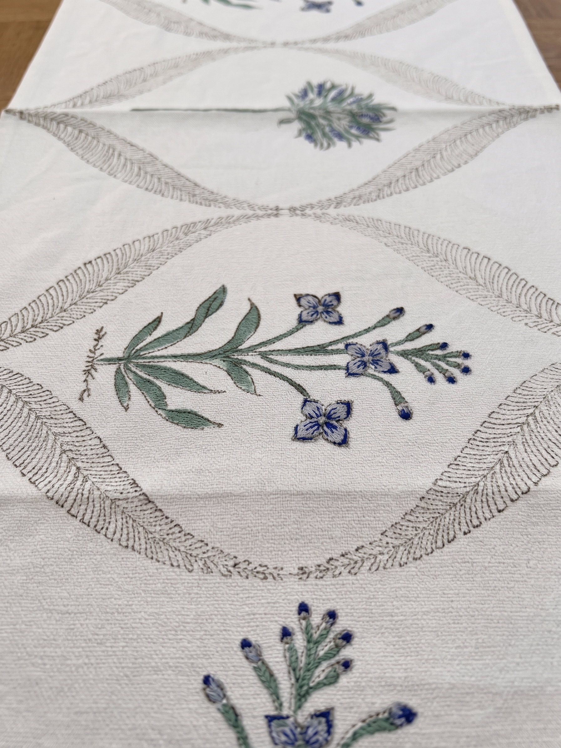 Floral Frame Table Runner