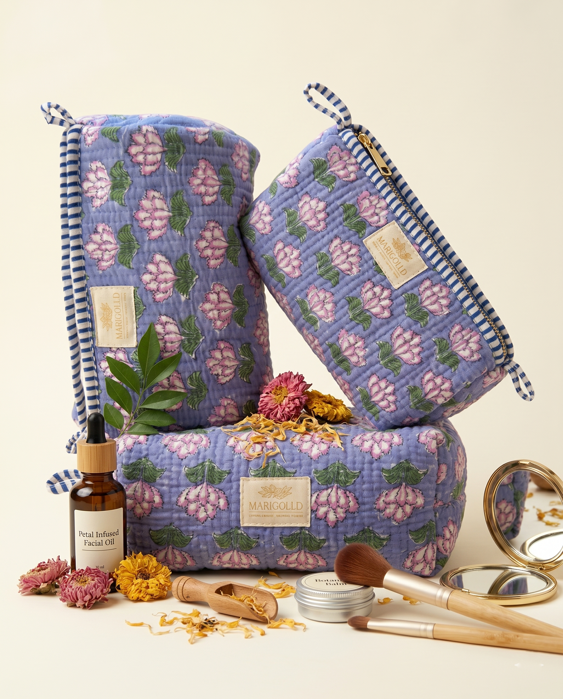 Purple Plush Cosmetic Pouch