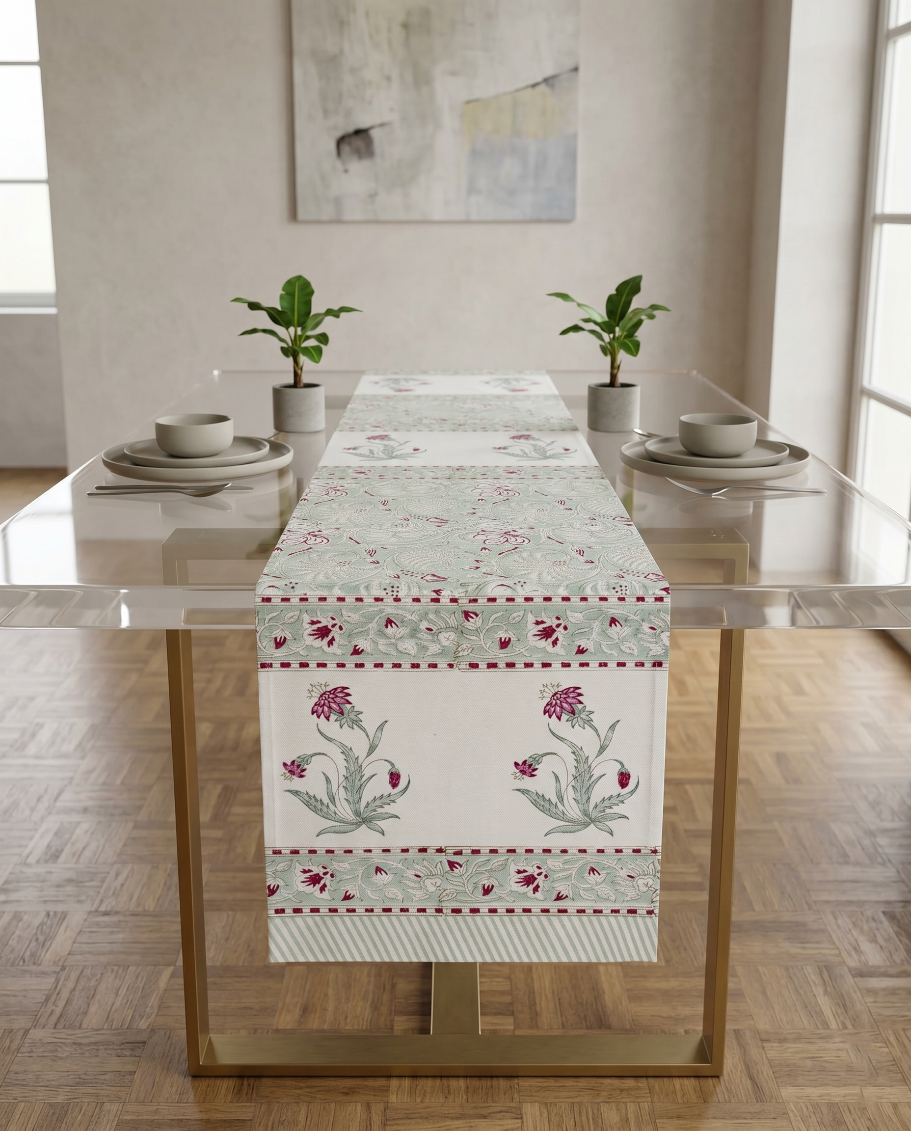 Minty Green Table Runner