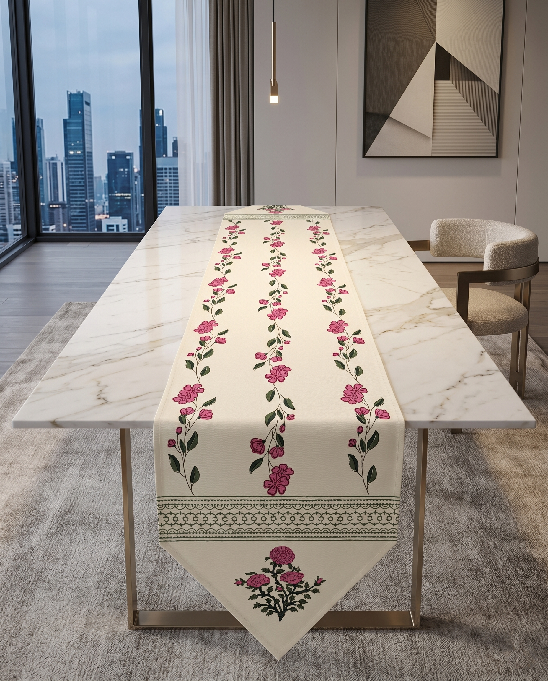 Pink Eden Table Runner