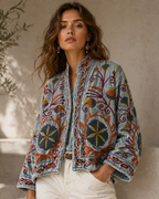 Grey Chakra Velvet Jacket