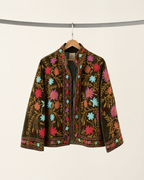 Green Embroidered Velvet Jacket