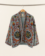 Grey Chakra Velvet Jacket