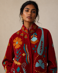 Rote Samtjacke "Love"
