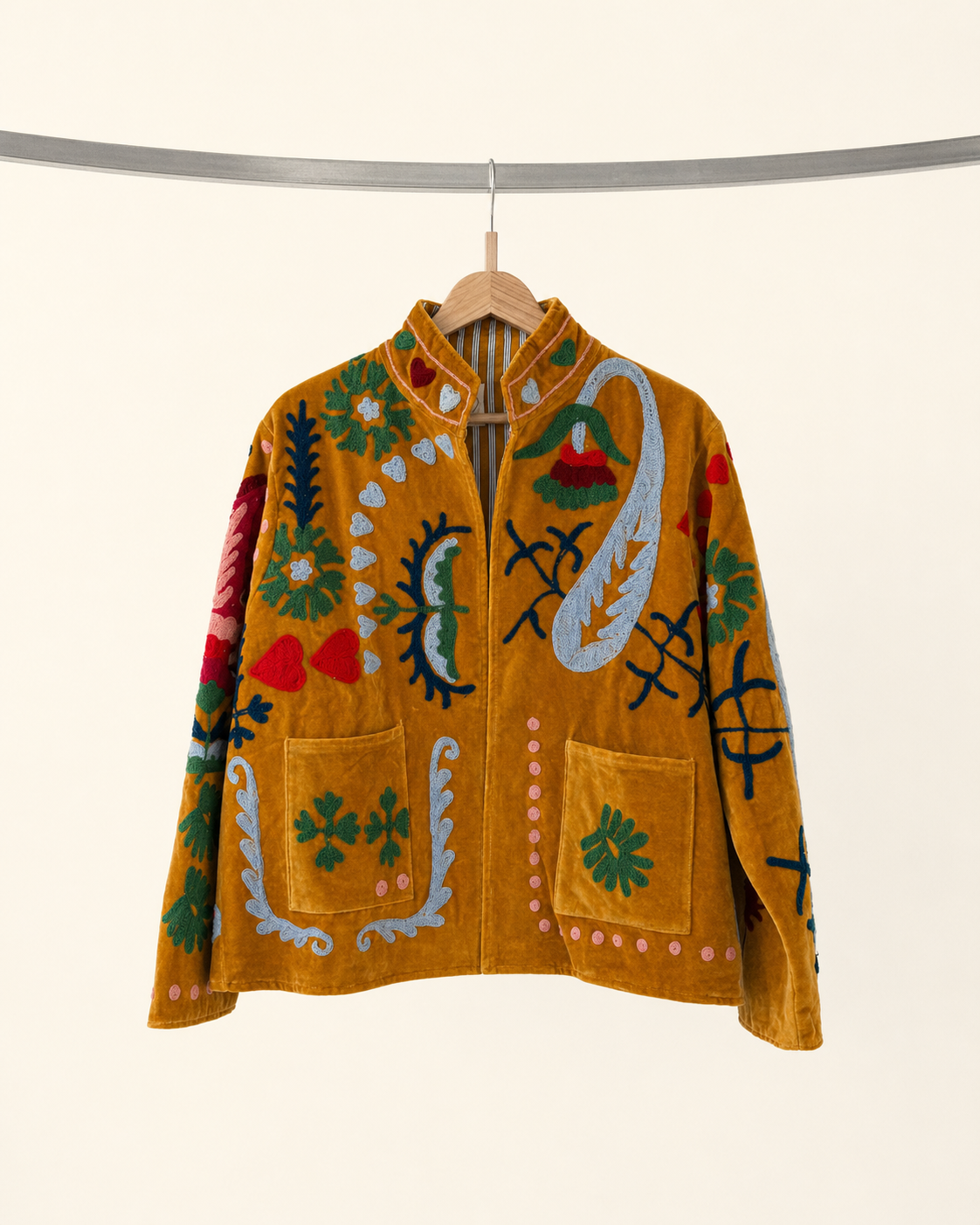 Yellow Love Velvet Jacket